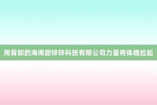 用背部的海南甜锌锌科技有限公司力量将体魄拉起